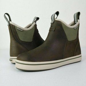 XTRATUF Waterproof Winter Leather Ankle Deck Boots Olive Color Women's  …